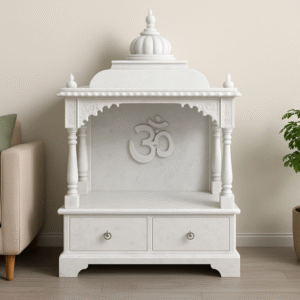 Marble Temple with Storage Drawers